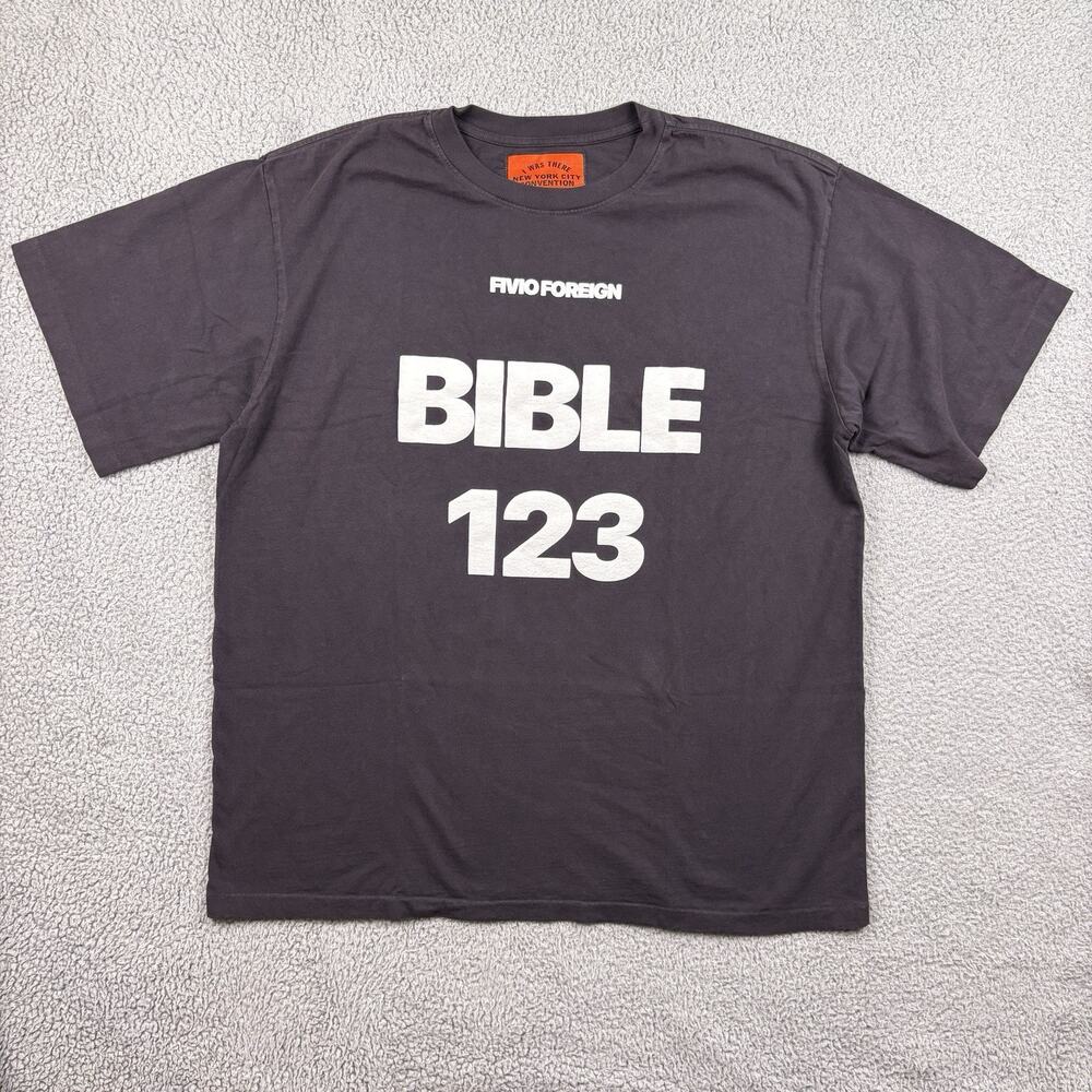 Rivington Roi Rebis Shirt Mens M Black Fivio Foreign Bible NYC Oversized RRR 123
